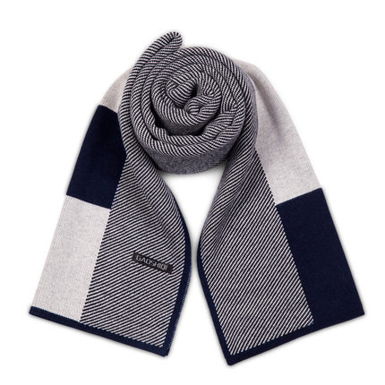 Blue and white plaid thicker mens scarves